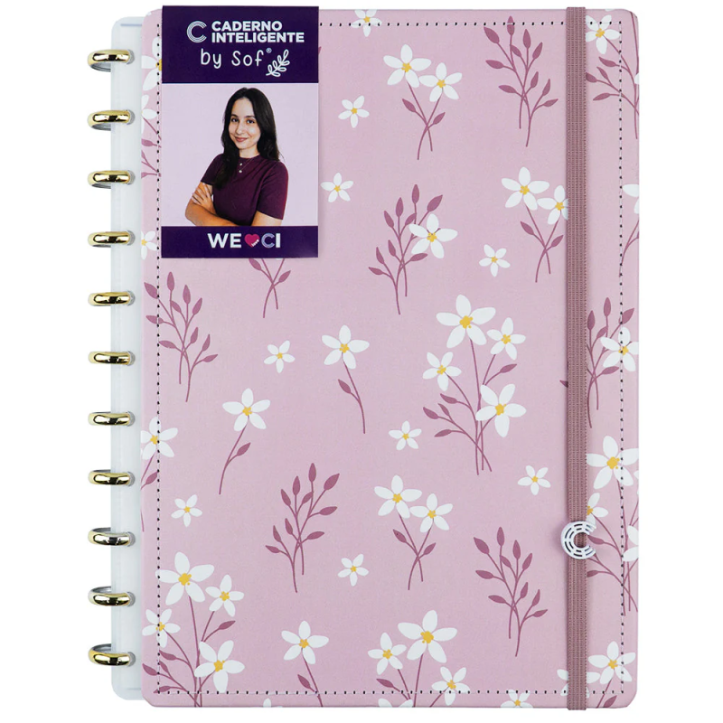 Caderno Inteligente 80 Folhas Pink Blossom CIGD4357
