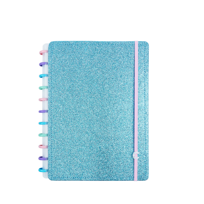 Caderno Inteligente  80Folhas Glitter Ocean Blue Cigd