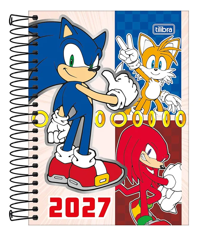Agenda Anual Tilibra Sonic Espiral M4 2027 Sortido