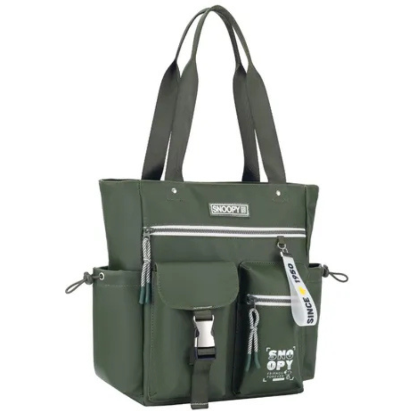 Bolsa Totebag Snoopy Feminina Moderna Verde