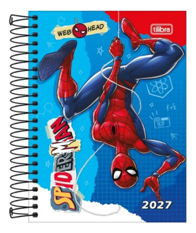 Agenda Anual Tilibra Spiderman Espiral M4 2027 Homem Aranha
