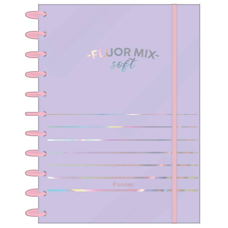 Caderno Discbook 10 Matérias 160 Folhas Fluor Mix Soft Foroni