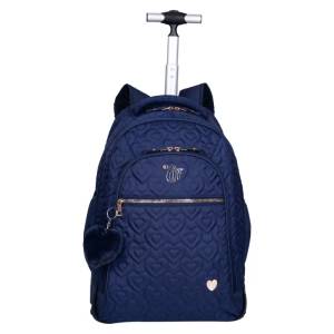 Mochila Carrinho Capricho Crush Azul Marinho Sestini 75894-72