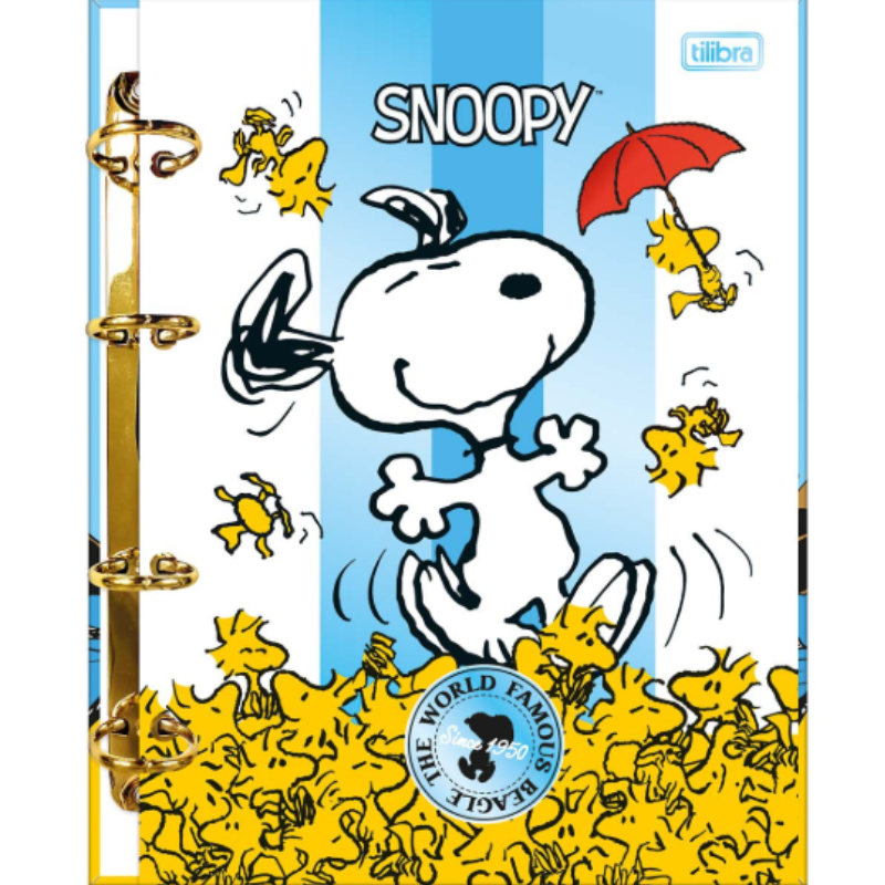 Fichário Colegial Snoopy 80 Folhas - Tilibra
