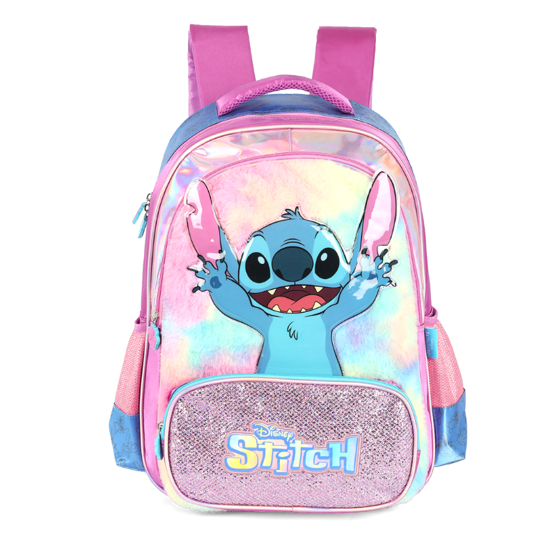 Mochila Escolar Stitch Cor Roxo Feminina Is42411sc