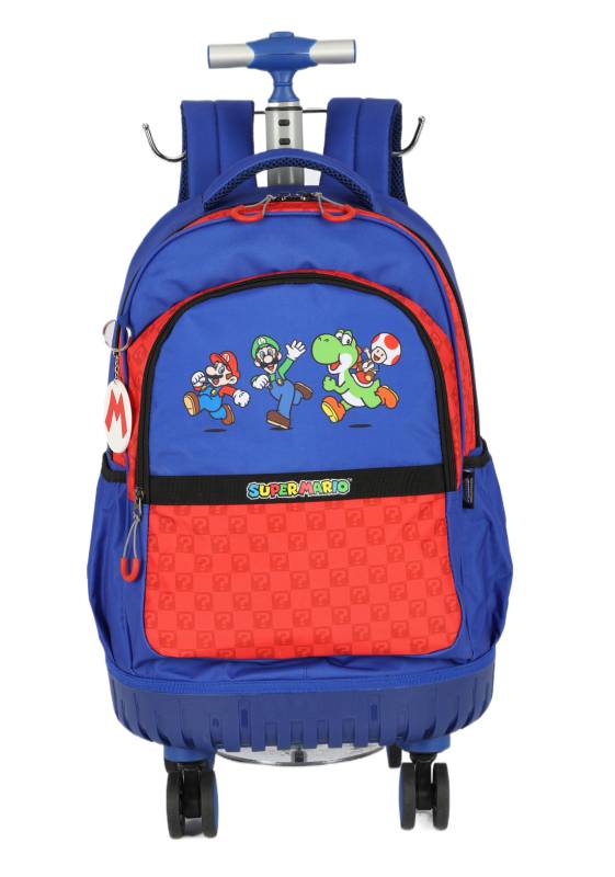 Mochila Carrinho Luxcel Super Mario Azul Mc47575mo