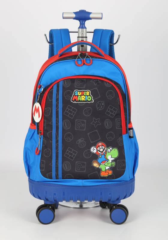 Mochila Carrinho Luxcel Super Mario Preto Mc47575moo