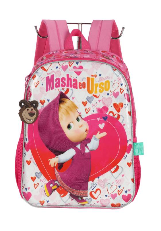 Mochila Luxcel Masha E Urso Pink Is40941mu