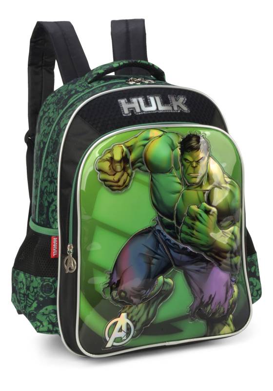 Mochila Luxcel Hulk Com Mascara Preta Is39591ag