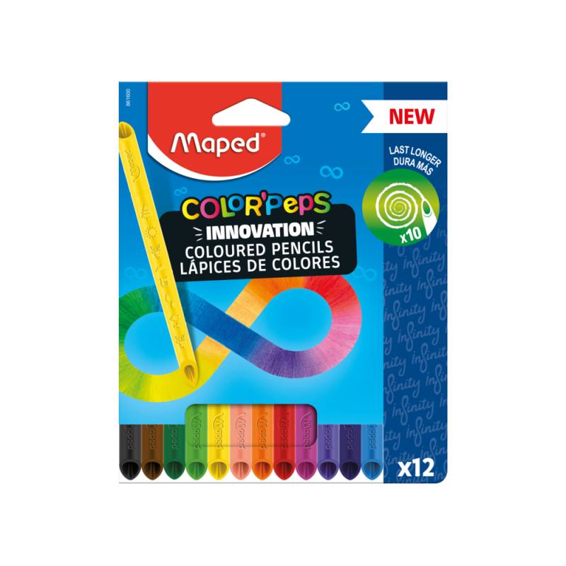 Lápis Cor Maped 12 Cores Color Peps Infinity