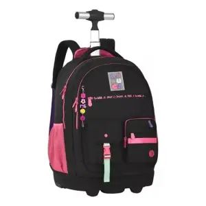 Mochila Carrinho Clio Luluca Lu24599 PRETO