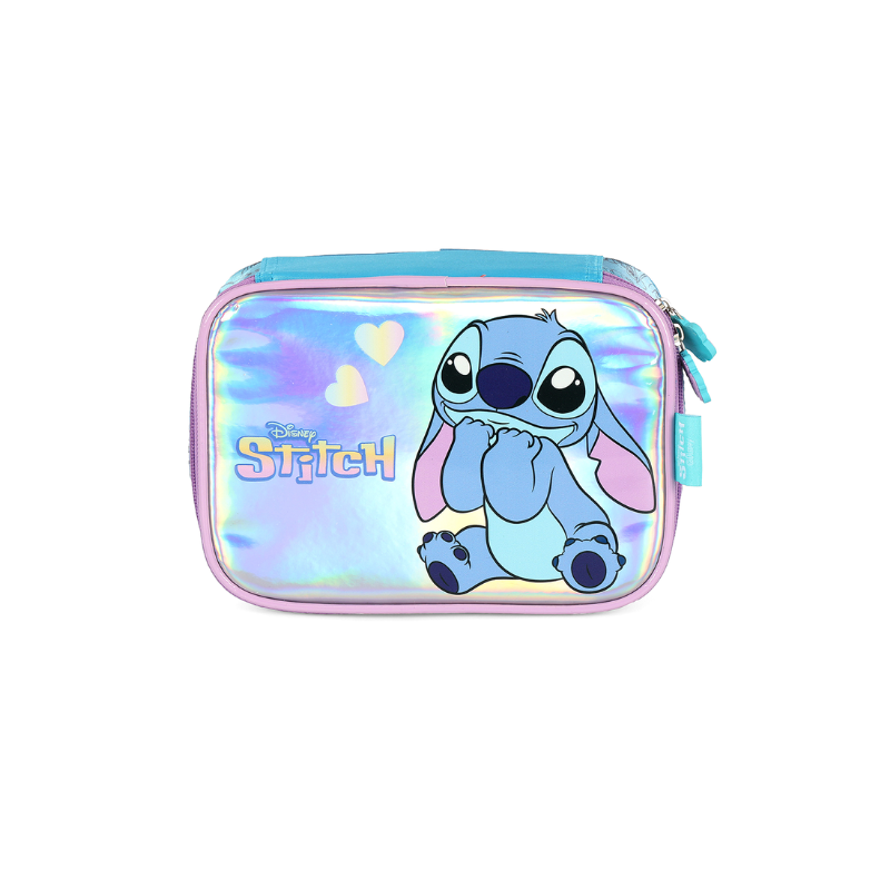 Estojo Feminino Stitch Box Azul Luxcel Ei42414sc