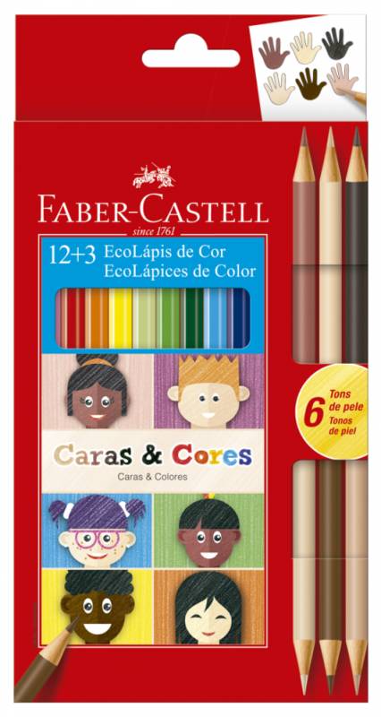 Lápis Cor Faber Castell 12 Cores Caras e Cores 120112