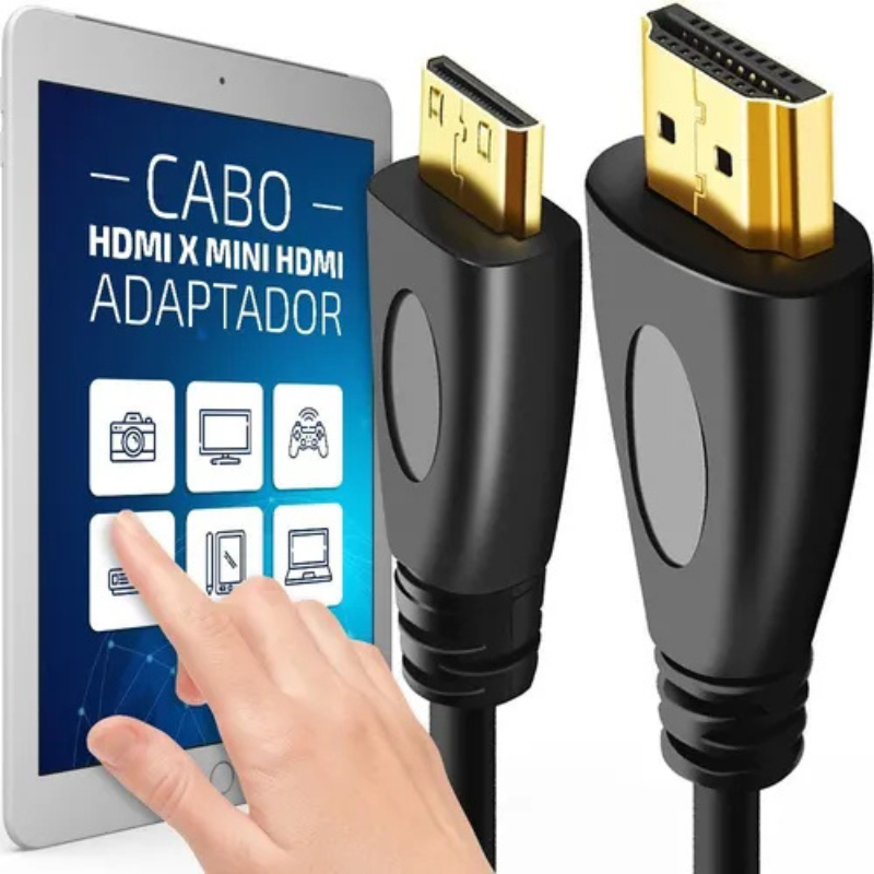 Cabo De Vídeo Hdmi 19 PIN x Mini Hdmi 1.8M Multilaser - WI209