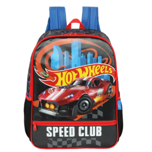 Mochila Escolar Hot Wheels Preta Is42581hw