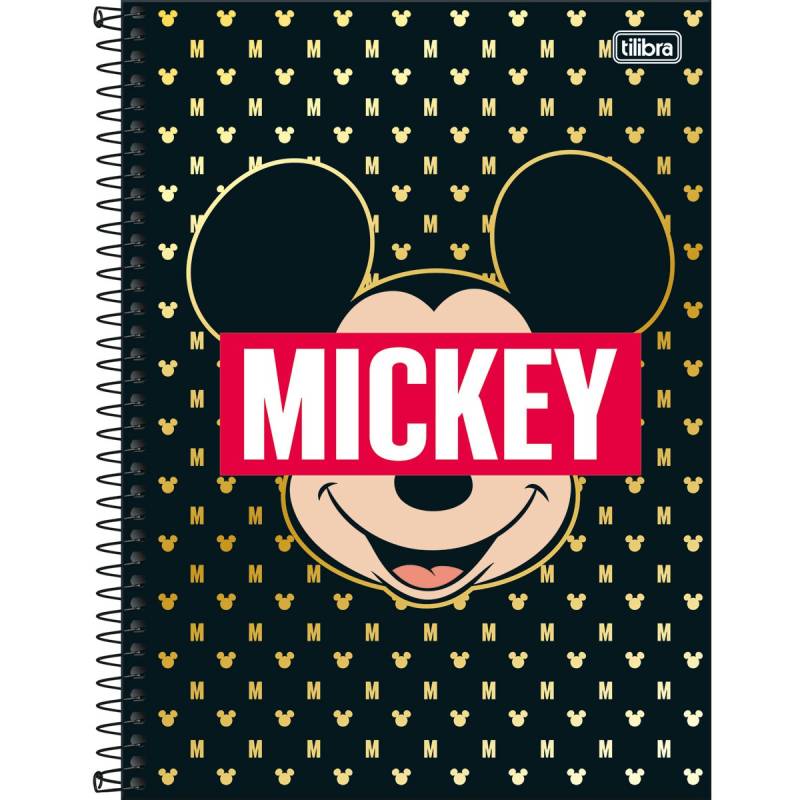 Caderno Universitário Capa Dura 10 Matérias 160 Folhas Mickey Mouse Tilibra