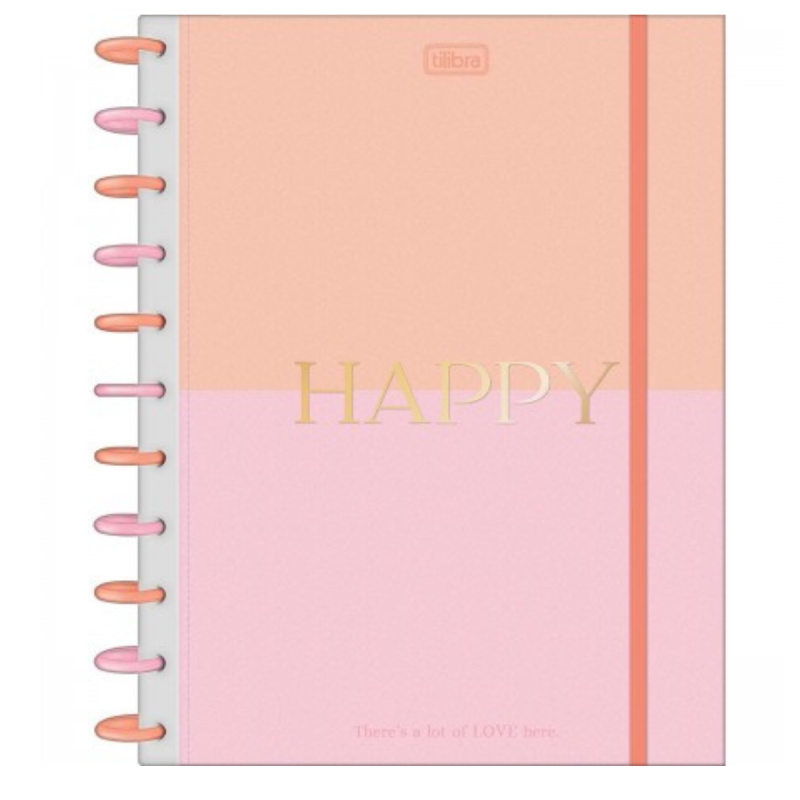 Caderno Tilidisco 1 Matéria 80 Folhas Happy Tilibra