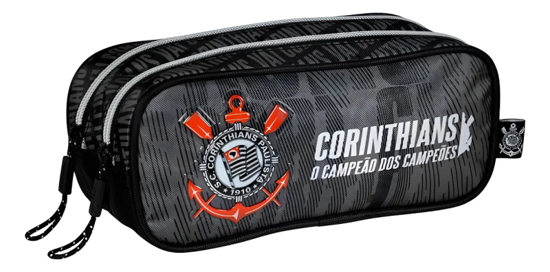 Estojo Masculino Corinthias 2 Fechos Xeryus 16406