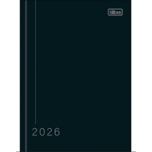 Agenda Anual Tilibra Pepper Preta Costurada M4 2026