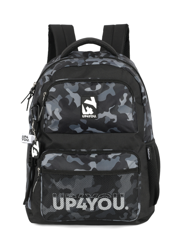 Mochila Costas Escolar Up4you Masculina Cinza Ms49561up