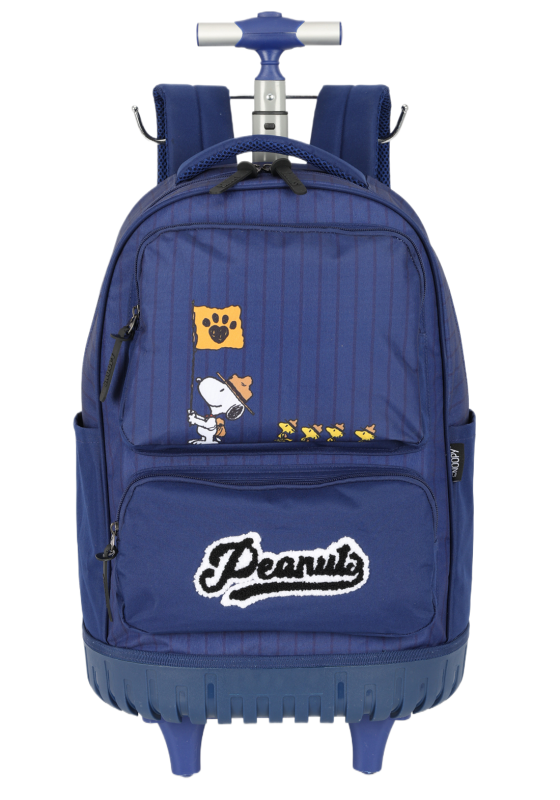 Mochila De Rodinhas Snoopy Luxcel Azul  Mc47772sn