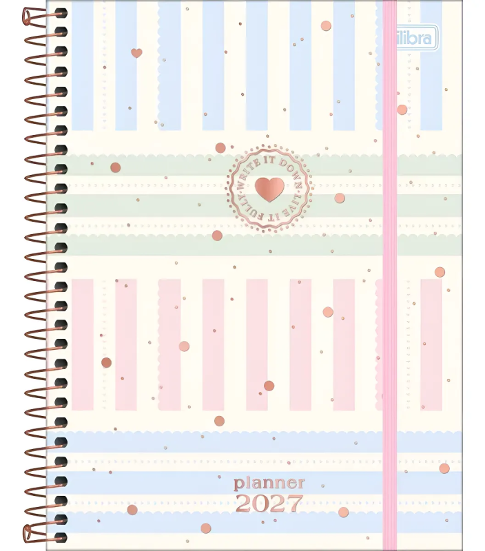 Agenda Planner Tilibra Soho Espiral Md M7 2027 Sortido
