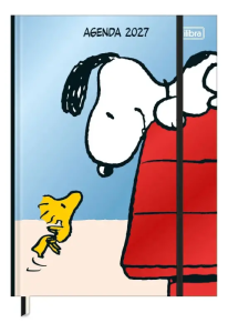 Agenda Anual Tilibra  Snoopy Costurada M7 2027 Sortida