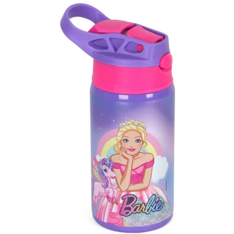 Garrafa Aço Inox Lux Barbie 500ml Violeta