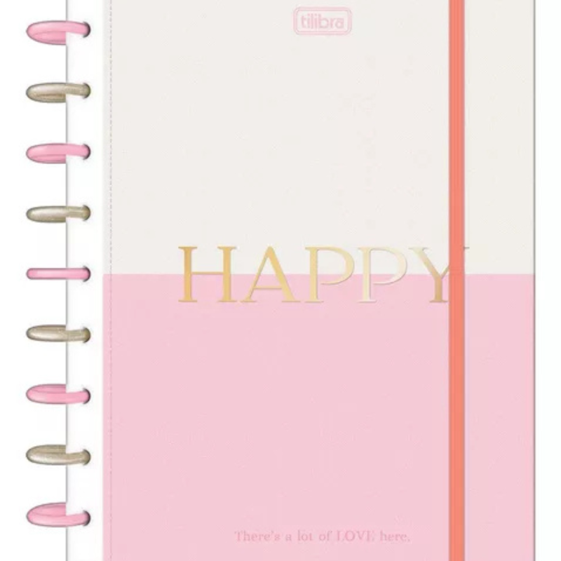Caderno Tilidisco 10 Matérias 160 Folhas Colegial Happy Tilibra