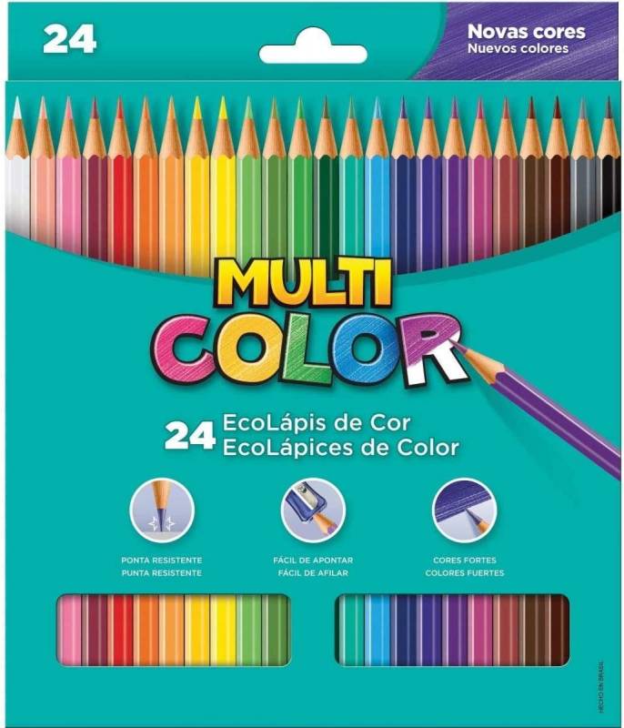 Lápis Cor Faber Multicolor 24 Cores 112400n