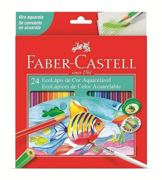 Lapis Cor Faber Castell 24 Cores Aquarelavel 120224