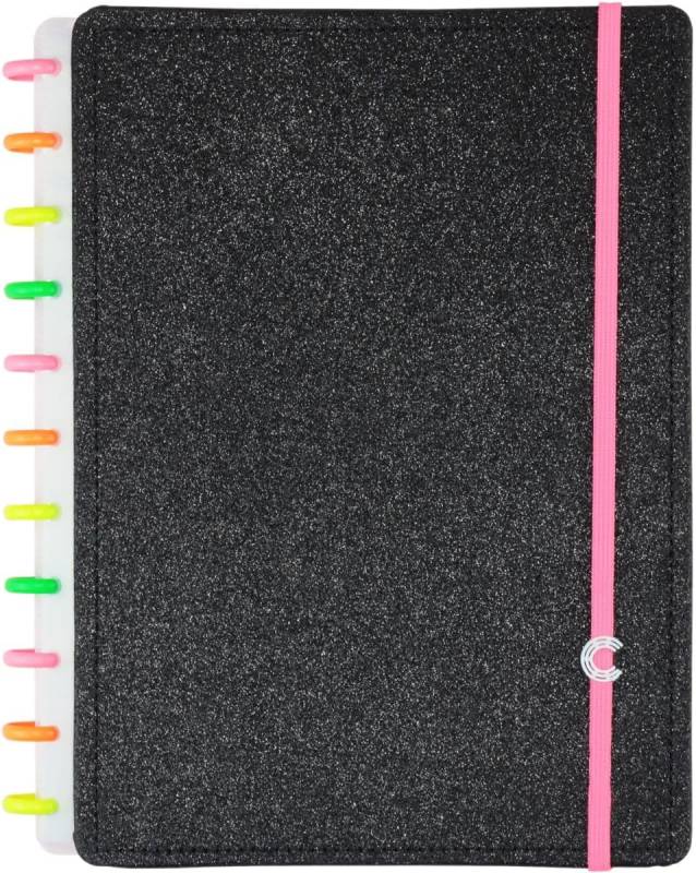 Caderno Inteligente 80 Folhas Glitter Neon Black Cigd4145