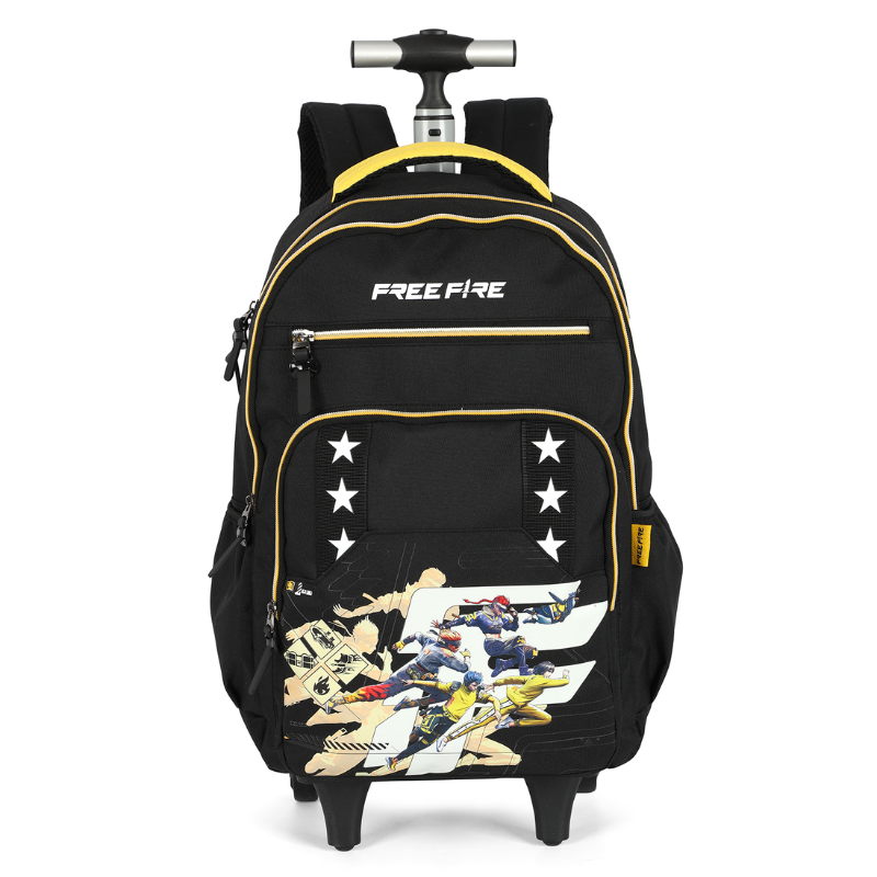 Mochila Carrinho Masculina Free Fire Preta Luxcel Mc49785ff