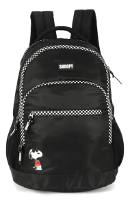 Mochila Feminina Snoopy Preta Luxcel Ms49724sn