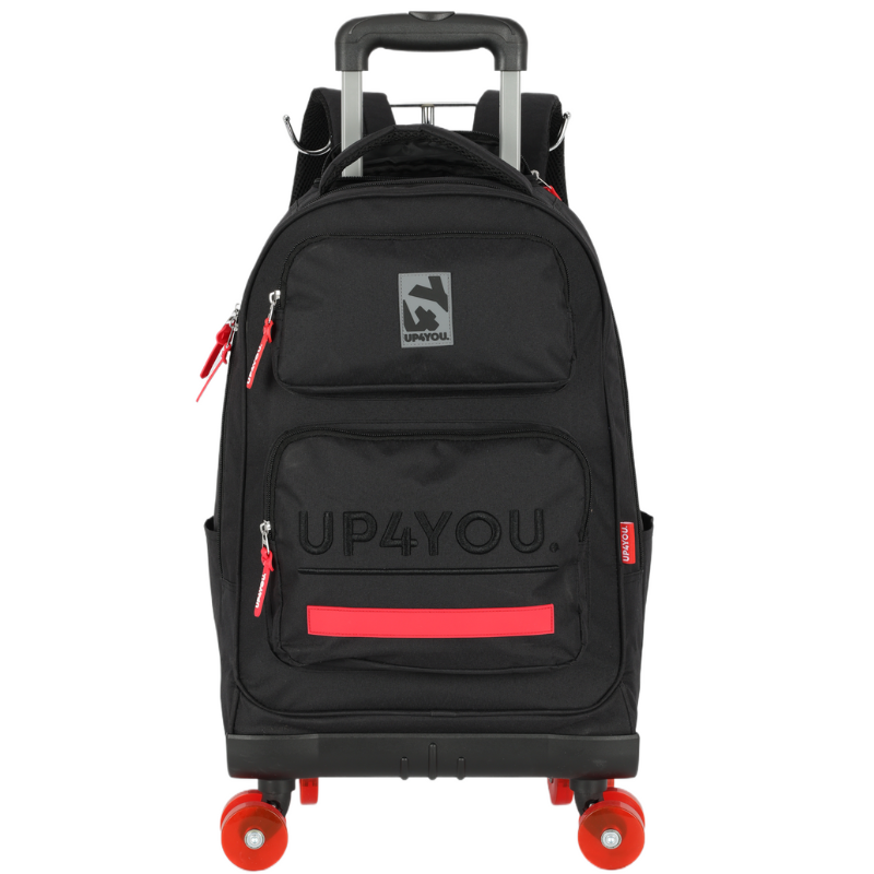Mochila Carrinho Up4you Rodas de Skate 360 Preto MC49212