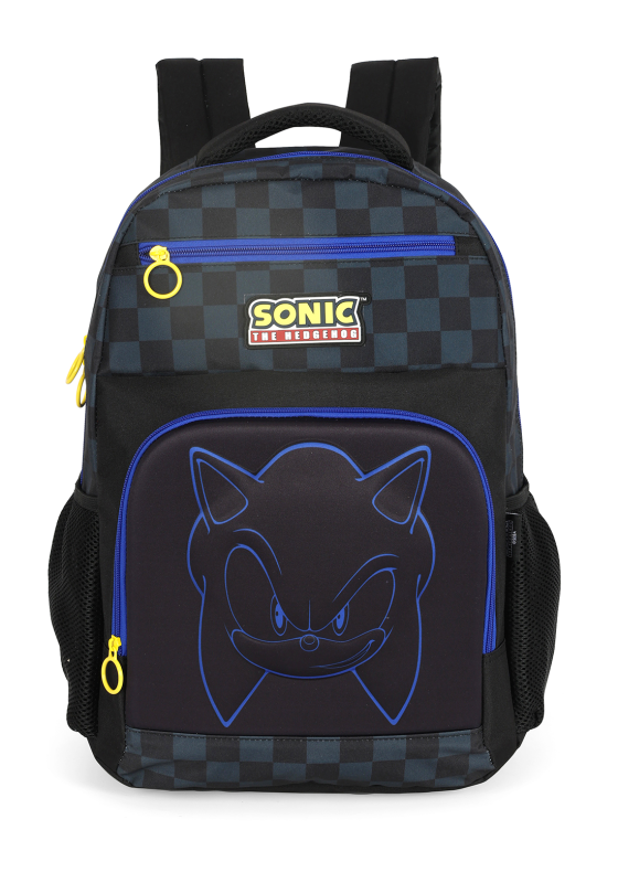 Mochila Costas Sonic Preta Escolar Ms49851so