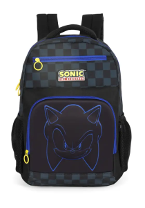 Mochila Costas Sonic Preta Escolar Ms49851so