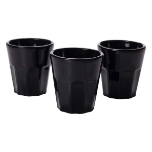 Kit Copo Rio 120Ml 3 Unidades Preto 18956 Plasutil