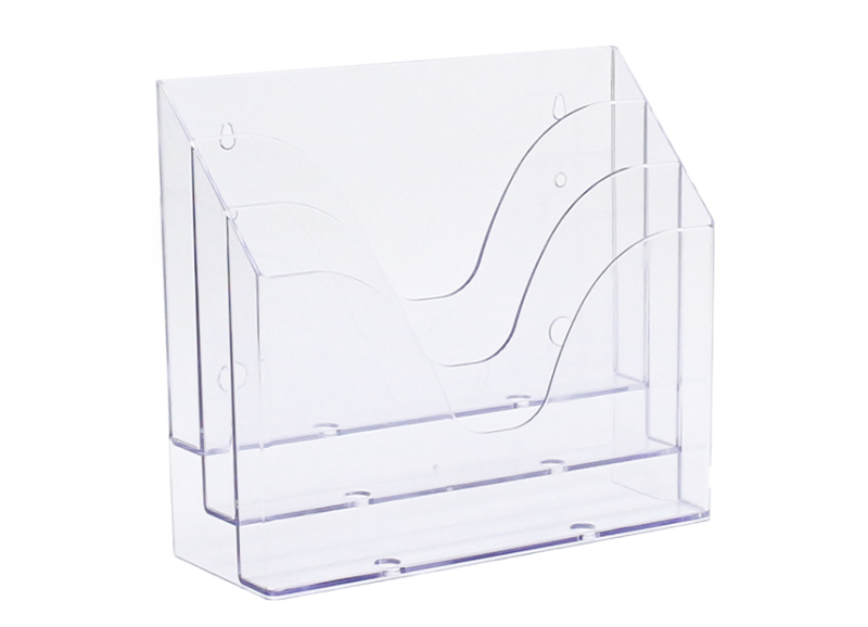 Organizador De Escritório Triplo Horizontal Waleu Cristal 10170008