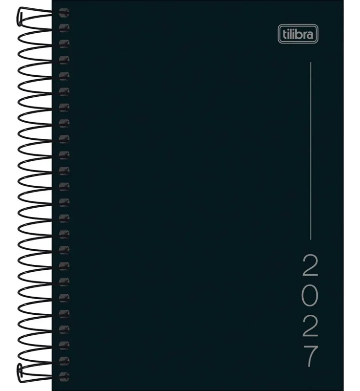 Agenda Anual Tilibra Pepper Preta Espiral M4 2027
