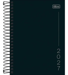 Agenda Anual Tilibra Pepper Preta Espiral M4 2027