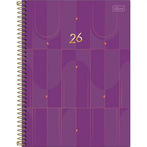 Agenda Anual Tilibra Spot Feminina Grande Espiral M9 2026 Sortido