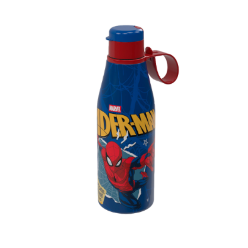 Garrafa De Plástico Spider Man Abre Fácil 530Ml Plasútil