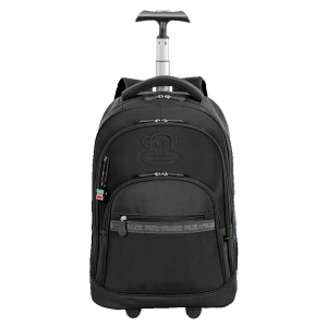 Mochila Carrinho Sestini Paul Frank T03 Preto 2  Mega Rodas 76042-01