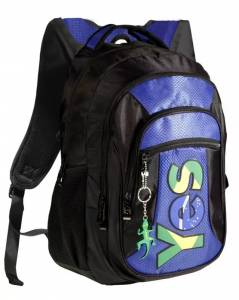 Mochila Yes Preta E Azul Brasil Mc1416
