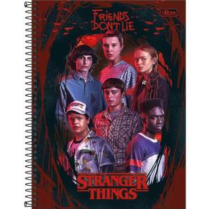 Caderno Universitário 16 Matérias 256 Folhas Stranger Things Tilibra Connect