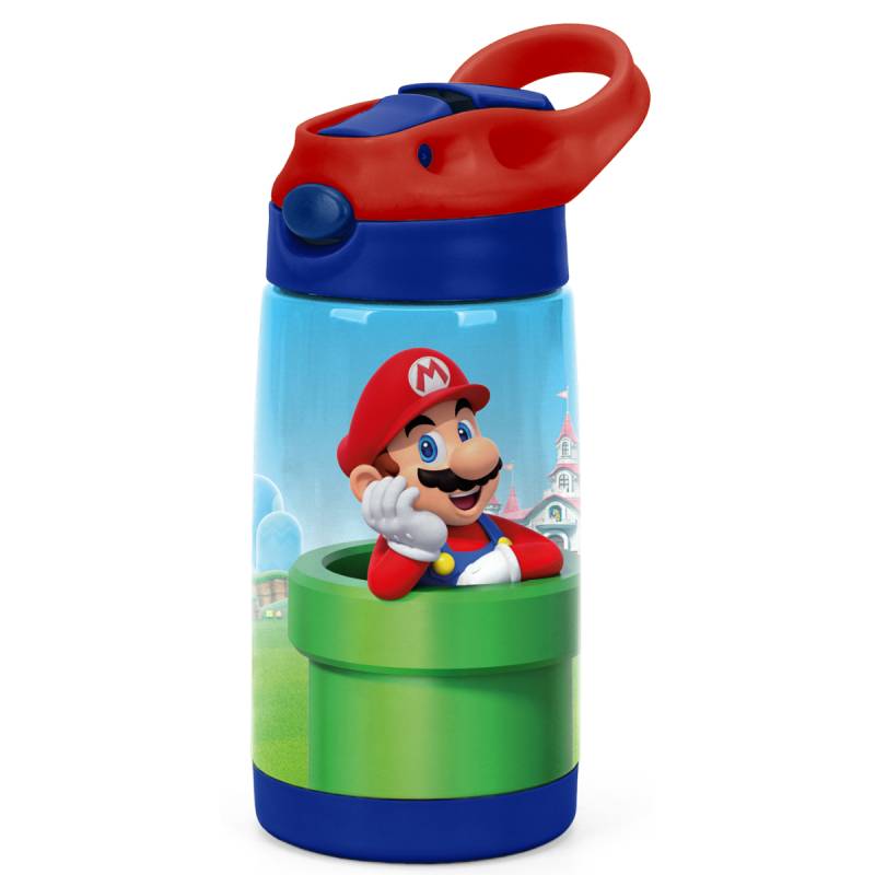 Garrafa Aço Inox Luxcel Super Mario Azul Gf56127mo