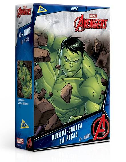 Quebra Cabeça Avengers Hulk 60 Peças Toyster 2685