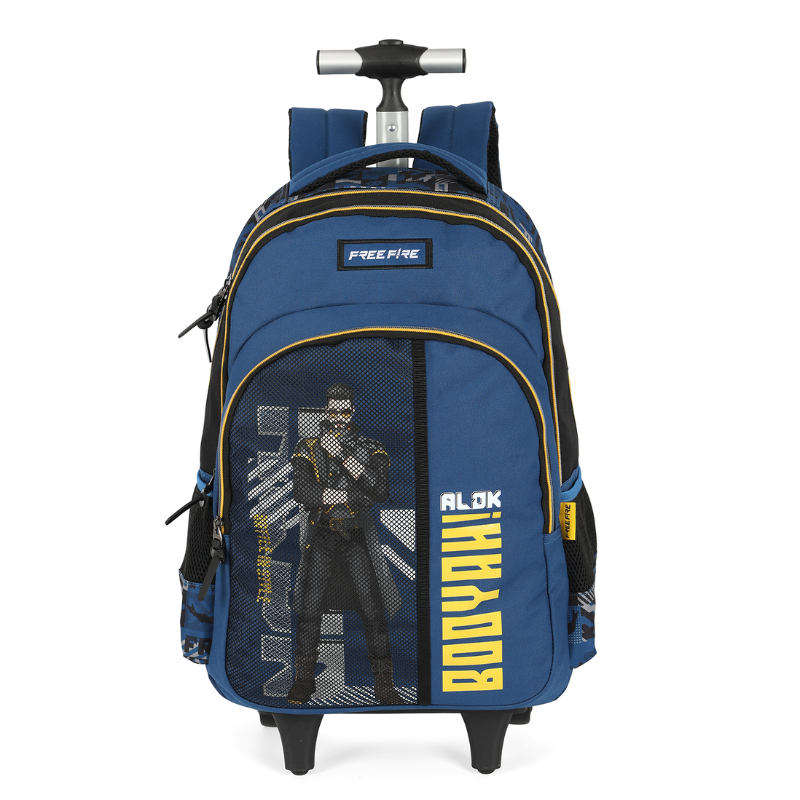 Mochila Carrinho Masculina Free Fire Azul Luxcel Mc49785ff