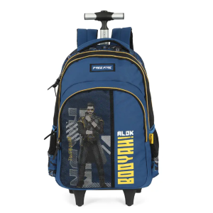 Mochila Carrinho Masculina Free Fire Azul Luxcel Mc49785ff